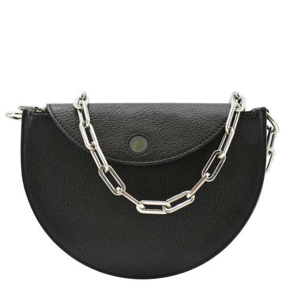 BURBERRY  Pecan Small Leather Shoulder Bag Black - Picture 1 of 13